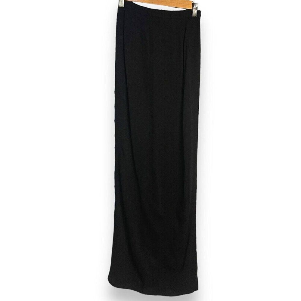 Union Made Straight Maxi Skirt Women's XS Black Vintage Modest Business Casual